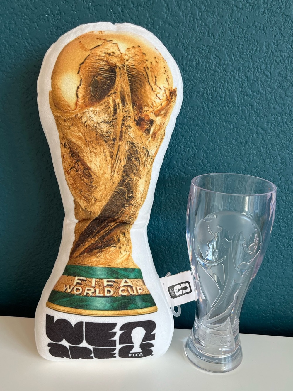 FIFA World Cup 2026 USA Trophy Plush Toy and Souvenir Cup Pint Glass
